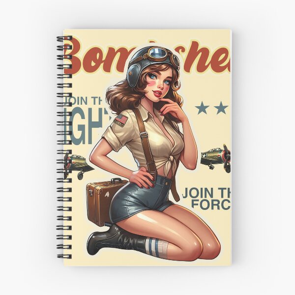 Item preview, Vintage ww2 pilot pinup woman retro poster  designed and sold by Greenbessela.