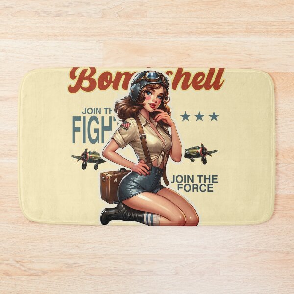 Item preview, Vintage ww2 pilot pinup woman retro poster  designed and sold by Greenbessela.