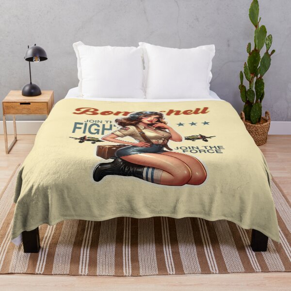 Item preview, Vintage ww2 pilot pinup woman retro poster  designed and sold by Greenbessela.