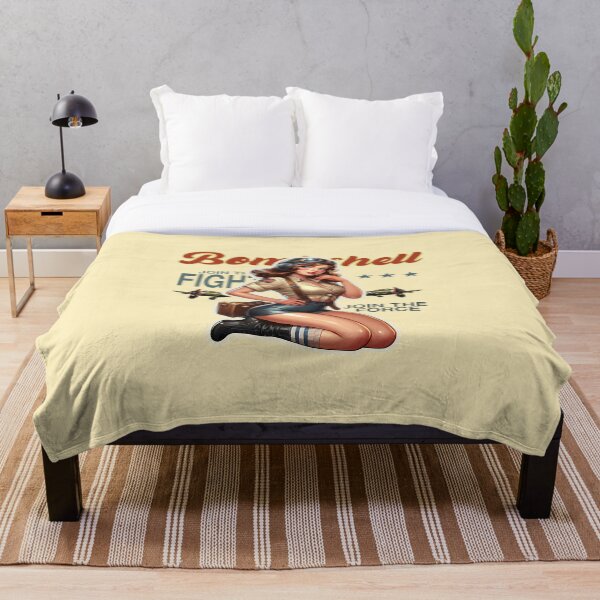 Artikelvorschau, Vintages WW2 Pilot Pinup Frau Retro Poster entworfen und verkauft von Greenbessela.