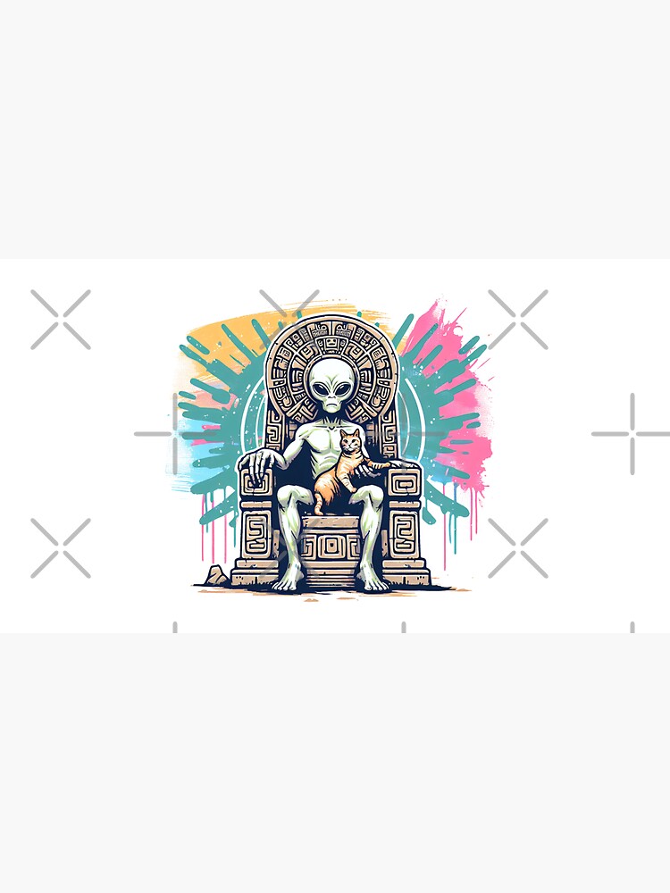 Thumbnail 6 von 6, Bucket Hat, Alien mit Katze designt und verkauft von Kobeko.