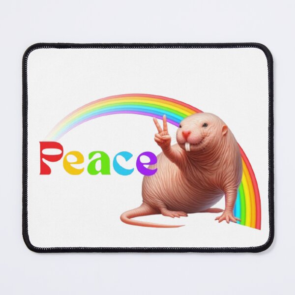 Item preview, Peace Lover Naked Mole Rat designed and sold by MagickDragon.