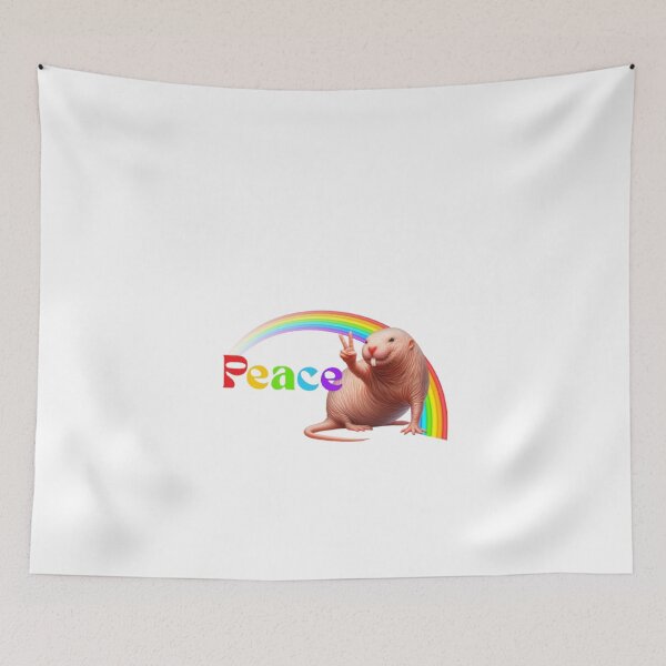 Item preview, Peace Lover Naked Mole Rat  designed and sold by MagickDragon.