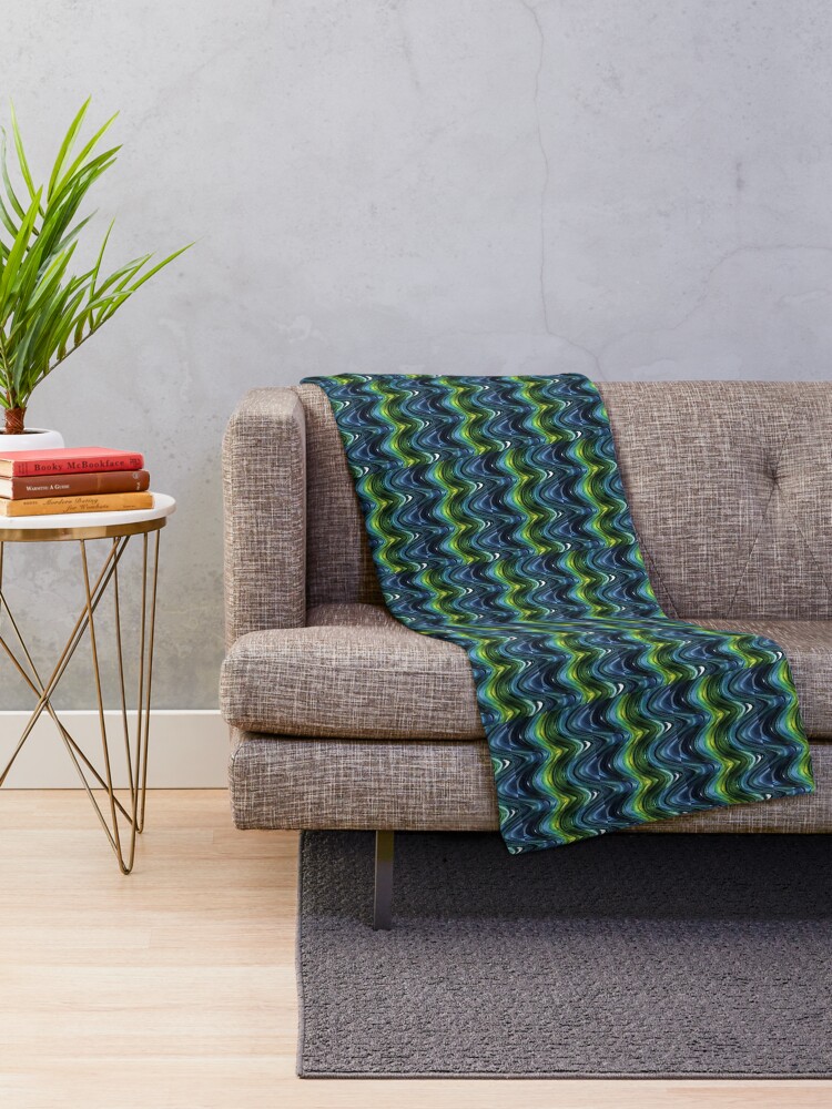 Thumbnail 2 of 6, Throw Blanket, Abstract Pattern designed and sold by Designfs.