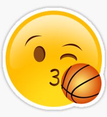 Emoji Kiss Basketball Sticker