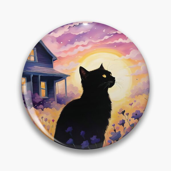 Item preview, Cat under the Glowing Moon designed and sold by Bright-Moonrise.