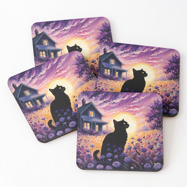 Item preview, Cat under the Glowing Moon designed and sold by Bright-Moonrise.