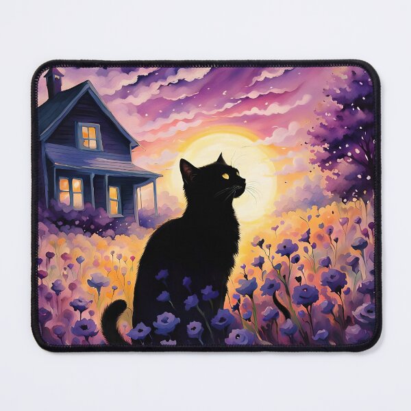 Item preview, Cat under the Glowing Moon designed and sold by Bright-Moonrise.