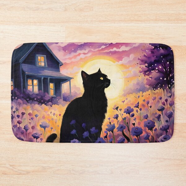 Item preview, Cat under the Glowing Moon designed and sold by Bright-Moonrise.