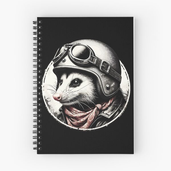 Item preview, Biker Opossum In Cool Helmet Retro designed and sold by TomFrontierArt.