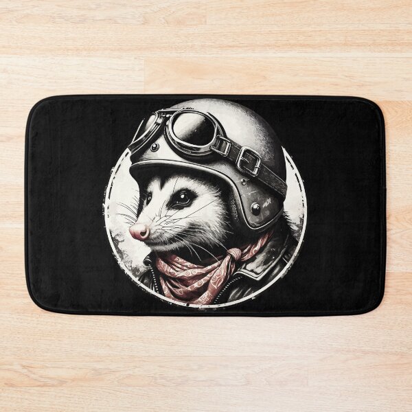 Item preview, Biker Opossum In Cool Helmet Retro designed and sold by TomFrontierArt.