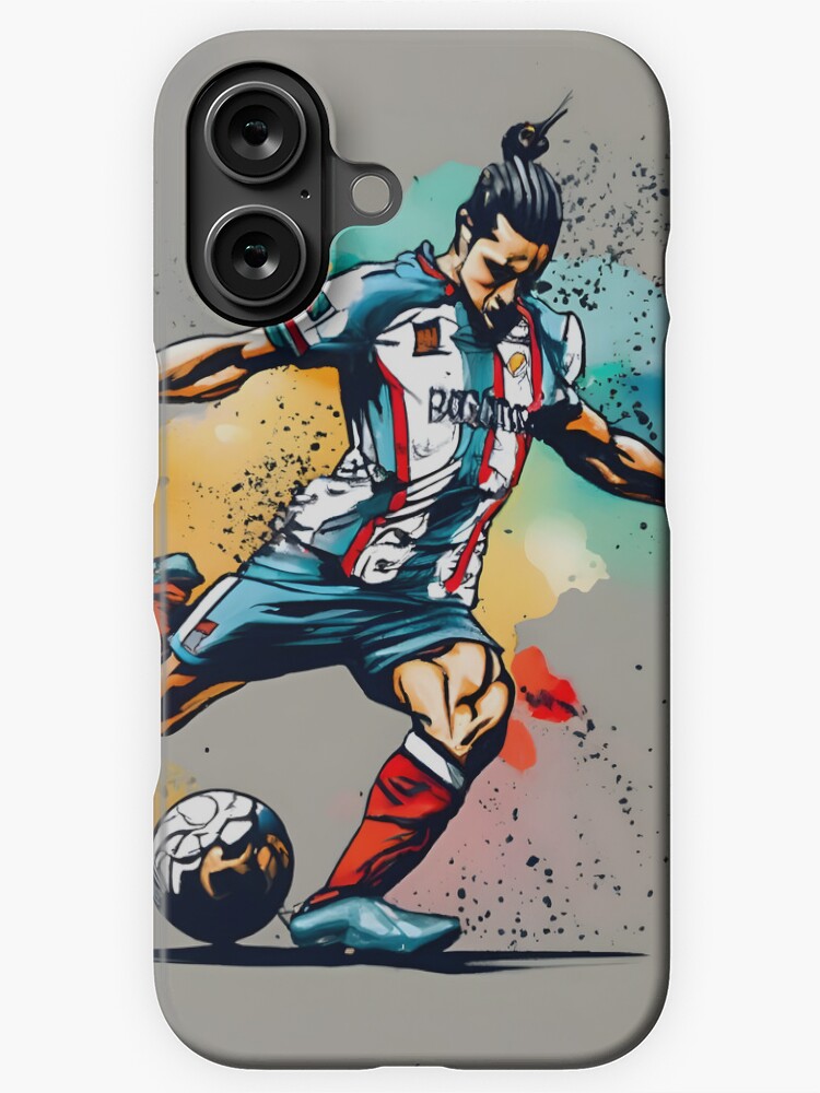 Thumbnail 1 of 4, iPhone Case, Soccer Player Kicking The Ball designed and sold by Patricks-Art.