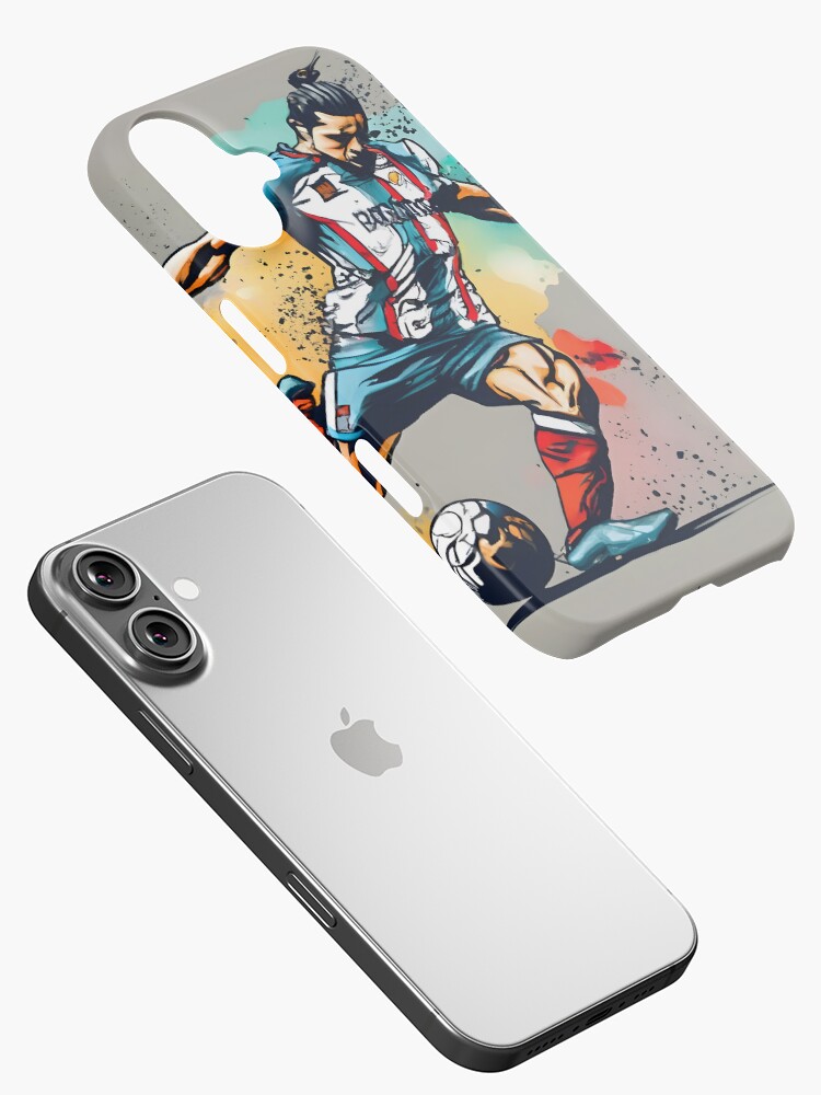 Thumbnail 2 of 4, iPhone Case, Soccer Player Kicking The Ball designed and sold by Patricks-Art.