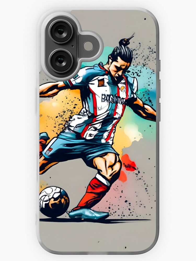 Thumbnail 1 of 5, iPhone Case, Soccer Player Kicking The Ball designed and sold by Patricks-Art.