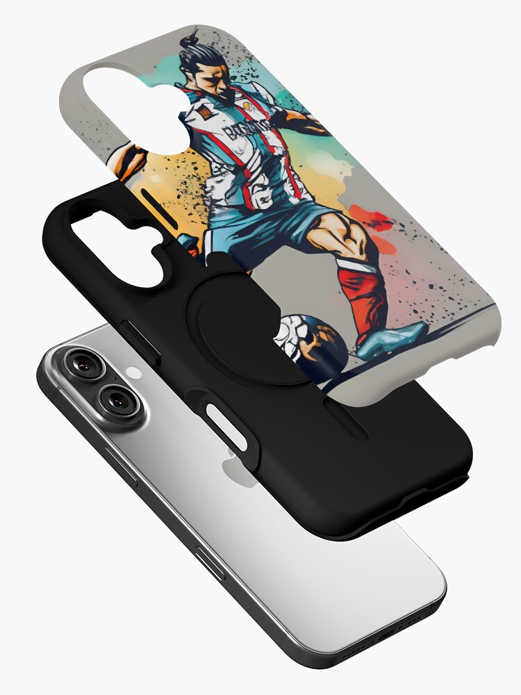 Thumbnail 2 of 4, iPhone Case, Soccer Player Kicking The Ball designed and sold by Patricks-Art.