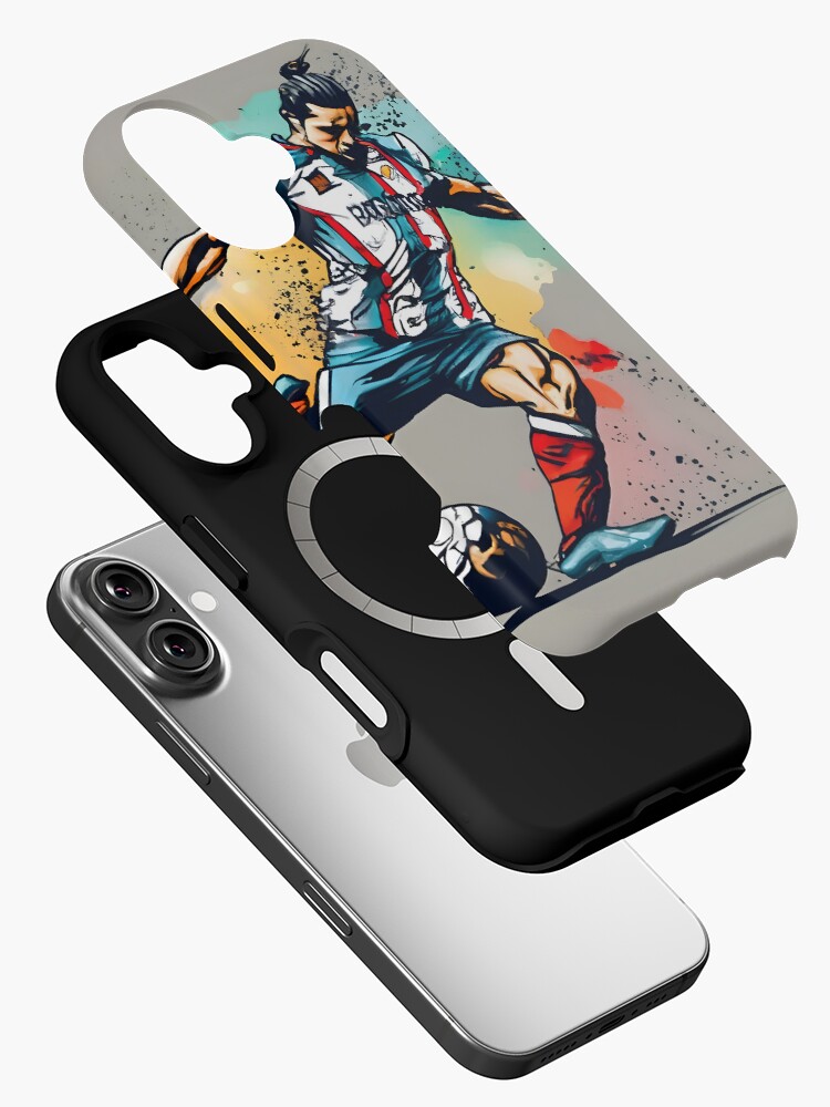 Thumbnail 2 of 4, iPhone Case, Soccer Player Kicking The Ball designed and sold by Patricks-Art.