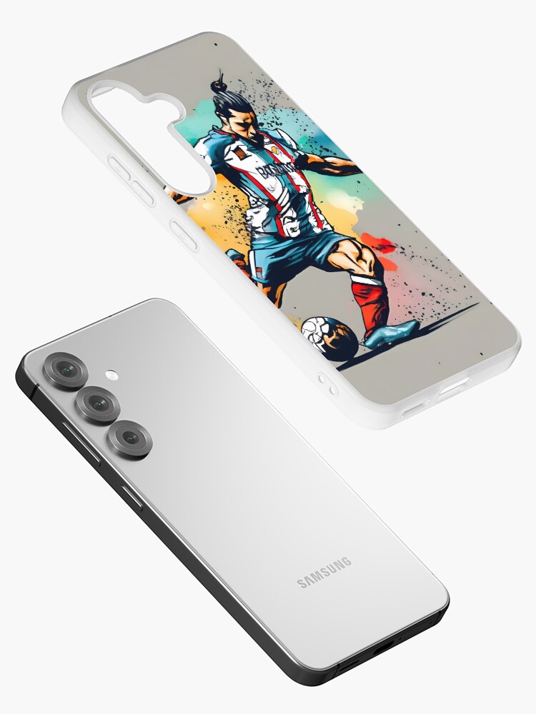 Thumbnail 2 of 4, Samsung Galaxy Phone Case, Soccer Player Kicking The Ball designed and sold by Patricks-Art.