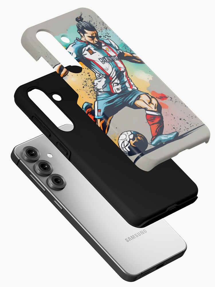 Thumbnail 2 of 4, Samsung Galaxy Phone Case, Soccer Player Kicking The Ball designed and sold by Patricks-Art.