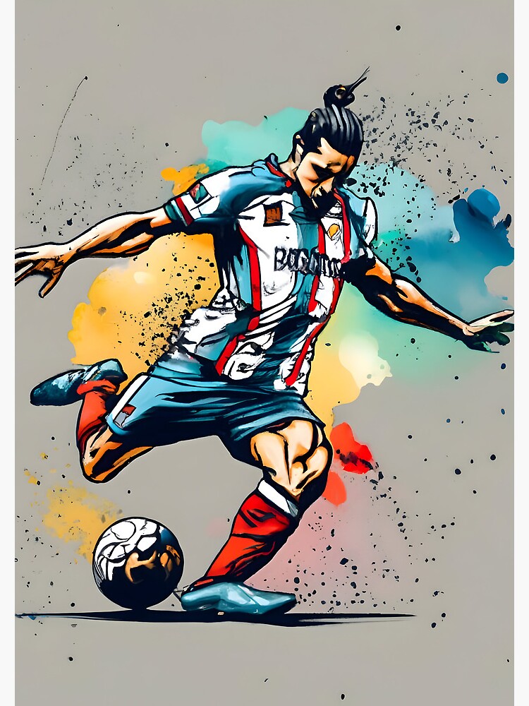 Thumbnail 3 of 3, Journal, Soccer Player Kicking The Ball designed and sold by Patricks-Art.