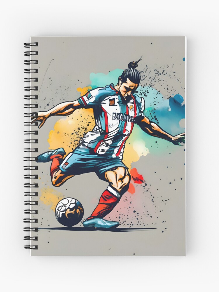 Thumbnail 1 of 3, Journal, Soccer Player Kicking The Ball designed and sold by Patricks-Art.