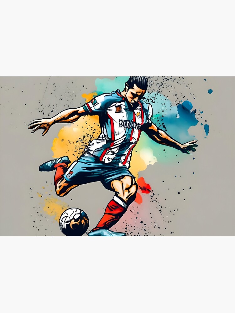 Thumbnail 3 of 3, Journal, Soccer Player Kicking The Ball designed and sold by Patricks-Art.