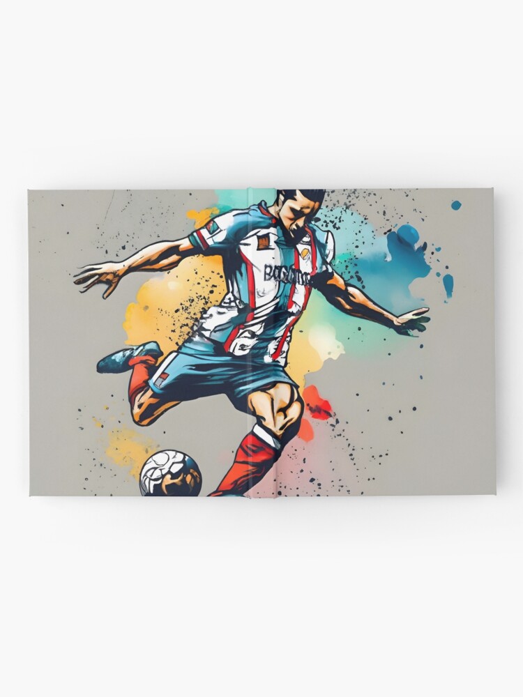 Thumbnail 2 of 3, Journal, Soccer Player Kicking The Ball designed and sold by Patricks-Art.