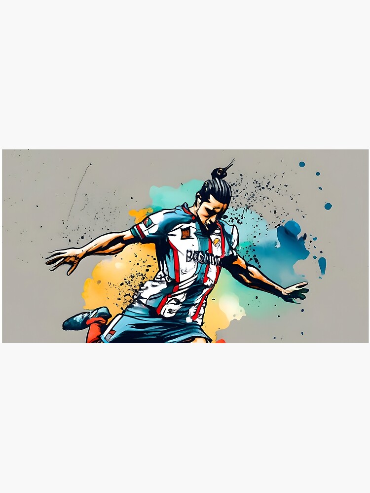 Thumbnail 5 of 5, Mouse Pad, Soccer Player Kicking The Ball designed and sold by Patricks-Art.