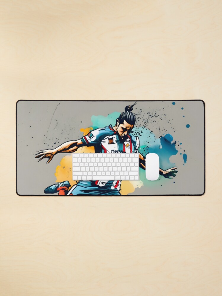Thumbnail 1 of 5, Mouse Pad, Soccer Player Kicking The Ball designed and sold by Patricks-Art.