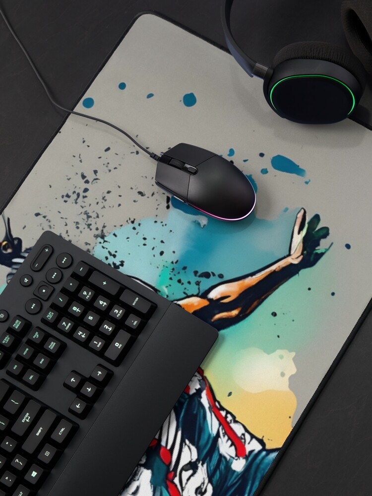 Thumbnail 4 of 5, Mouse Pad, Soccer Player Kicking The Ball designed and sold by Patricks-Art.