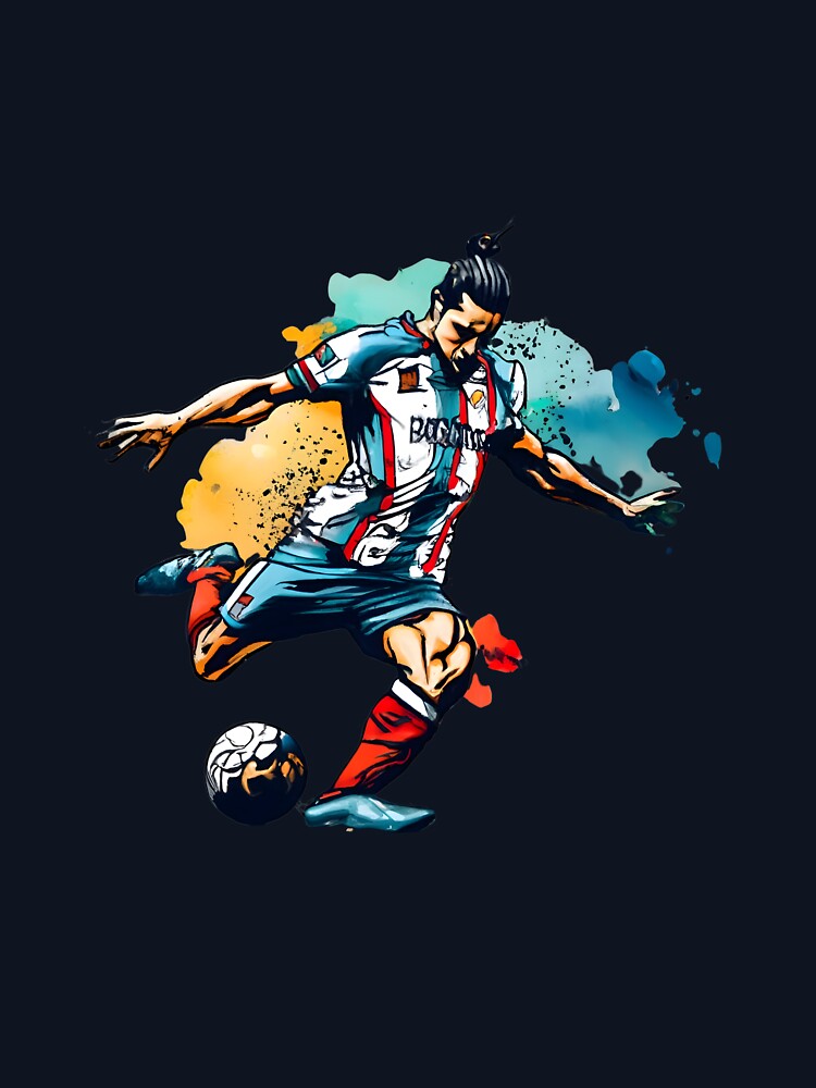 Thumbnail 5 of 5, Lightweight Sweatshirt, Soccer Player Kicking The Ball designed and sold by Patricks-Art.
