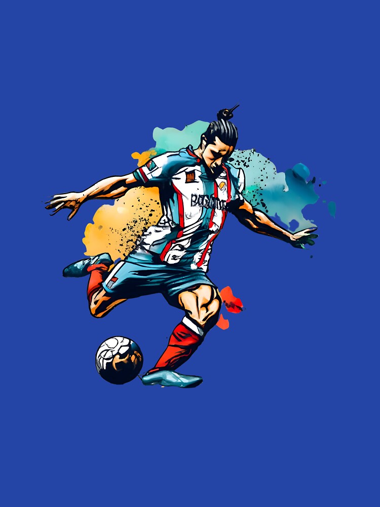 Thumbnail 5 of 5, Pullover Hoodie, Soccer Player Kicking The Ball designed and sold by Patricks-Art.