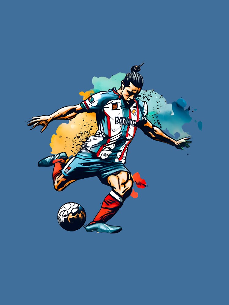 Thumbnail 5 of 5, Lightweight Hoodie, Soccer Player Kicking The Ball designed and sold by Patricks-Art.