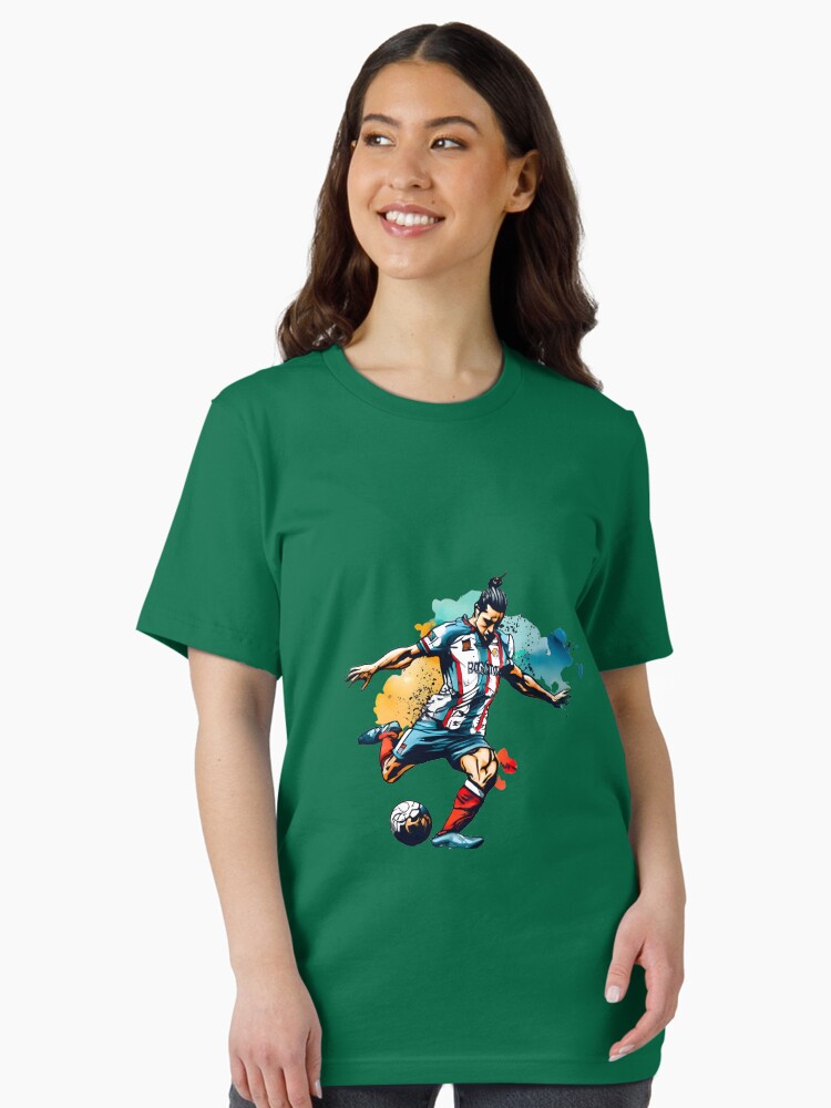 Thumbnail 2 of 7, Essential T-Shirt, Soccer Player Kicking The Ball designed and sold by Patricks-Art.