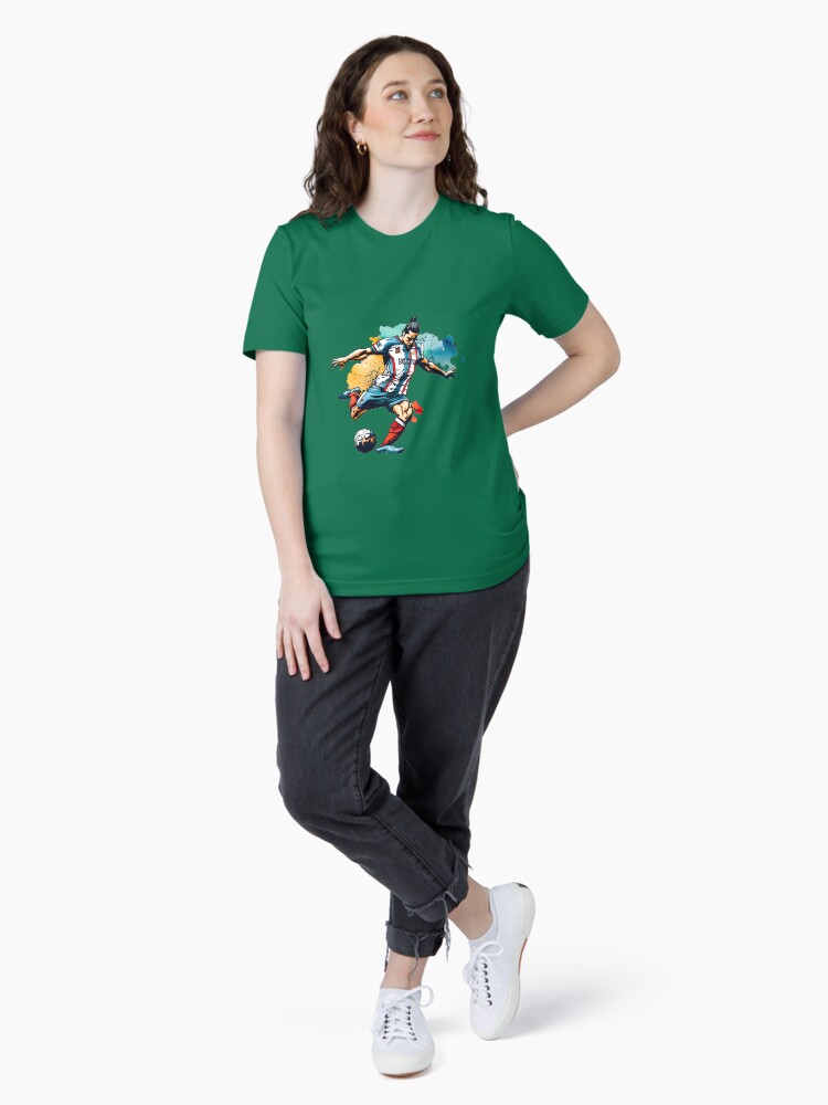 Thumbnail 4 of 7, Essential T-Shirt, Soccer Player Kicking The Ball designed and sold by Patricks-Art.