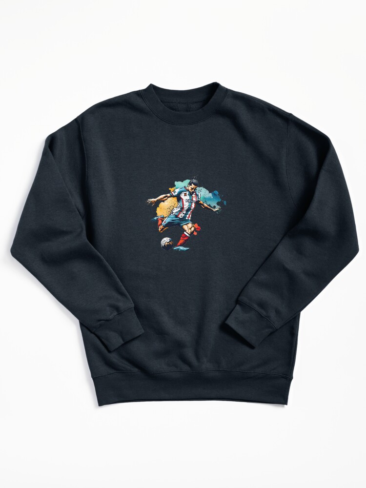 Thumbnail 2 of 7, Pullover Sweatshirt, Soccer Player Kicking The Ball designed and sold by Patricks-Art.