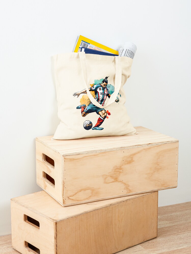 Thumbnail 4 of 5, Tote Bag, Soccer Player Kicking The Ball designed and sold by Patricks-Art.