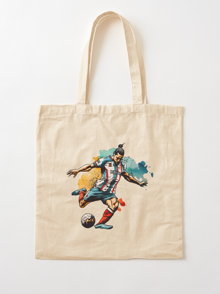 Thumbnail 2 of 5, Tote Bag, Soccer Player Kicking The Ball designed and sold by Patricks-Art.