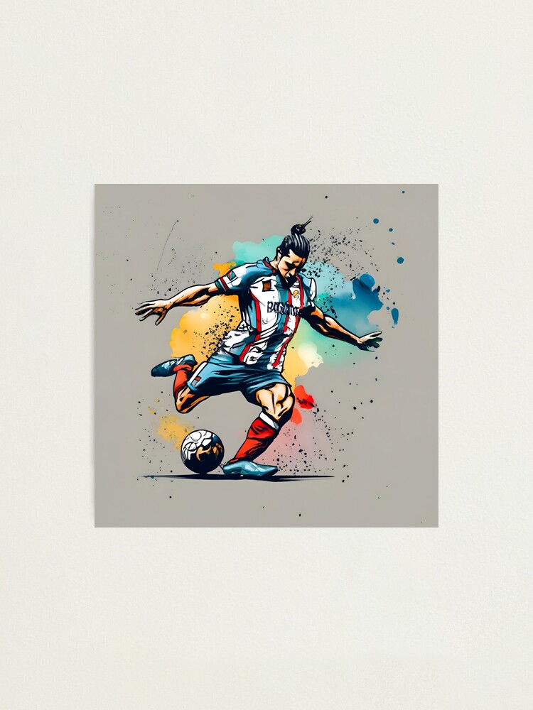 Thumbnail 2 of 3, Photographic Print, Soccer Player Kicking The Ball designed and sold by Patricks-Art.