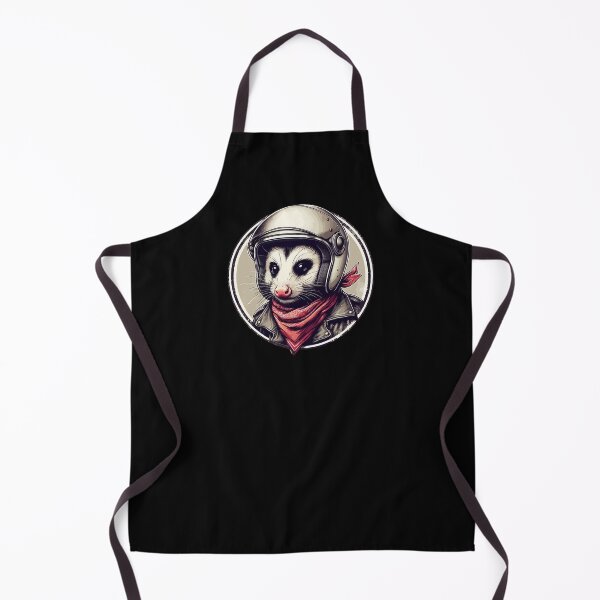 Item preview, Funny Biker Opossum In Cool Helmet Retro designed and sold by TomFrontierArt.