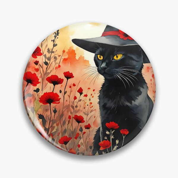 Item preview, Witches' Cat in a Poppy Field designed and sold by Bright-Moonrise.