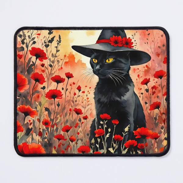 Item preview, Witches' Cat in a Poppy Field designed and sold by Bright-Moonrise.