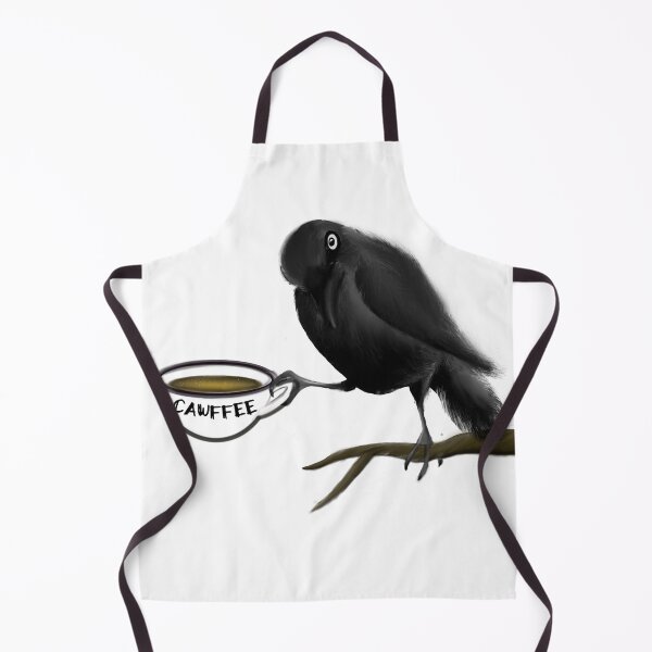 Item preview, Cawfee (Crow holding Coffee) designed and sold by ArtbyMikkiC.