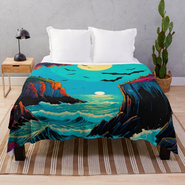 Item preview, Twilight Sea Cave with Bats and Choppy Waters designed and sold by GrizzlyCollective.