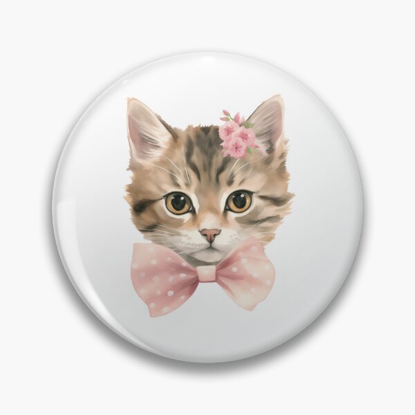 Item preview, Kitten With Pink Bow designed and sold by New-School-Wave.