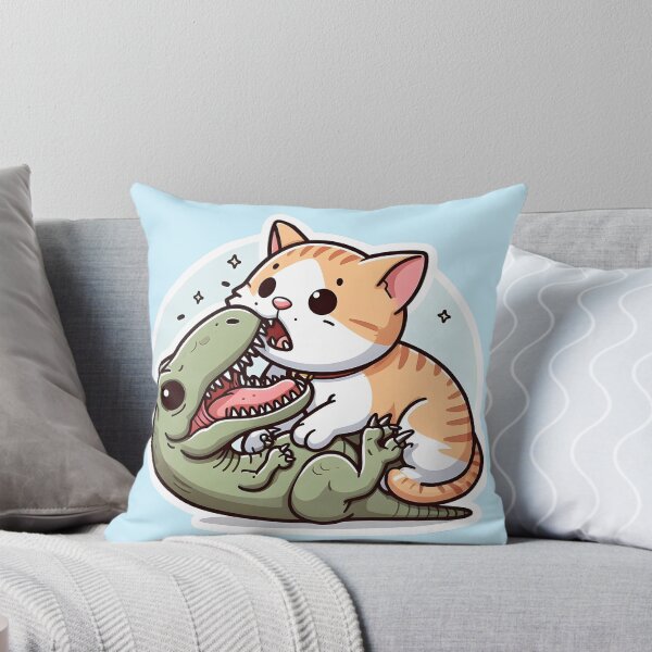 Item preview, cat vs t rex designed and sold by aliraweb.