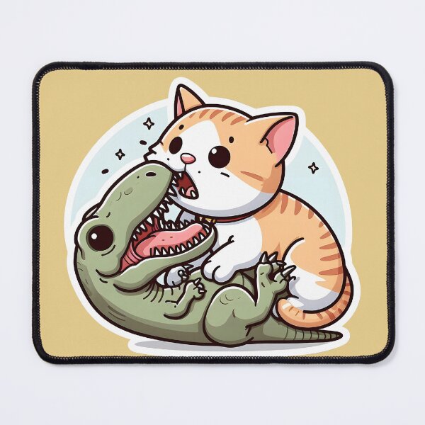 Item preview, cat vs t rex designed and sold by aliraweb.