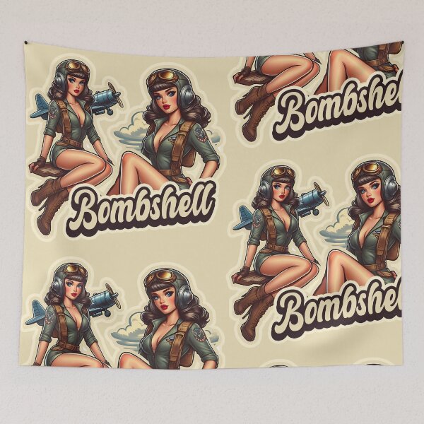Item preview, Pretty Vintage retro ww2 pinup designed and sold by Greenbessela.