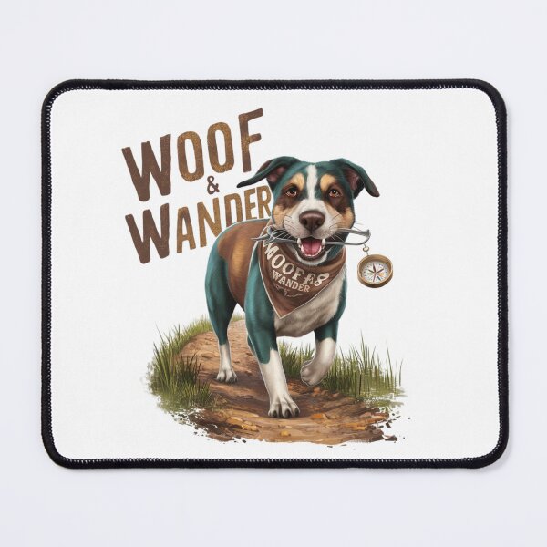 Item preview, Woof & Wander: Adventurous Dog Art designed and sold by deluxedigital1.