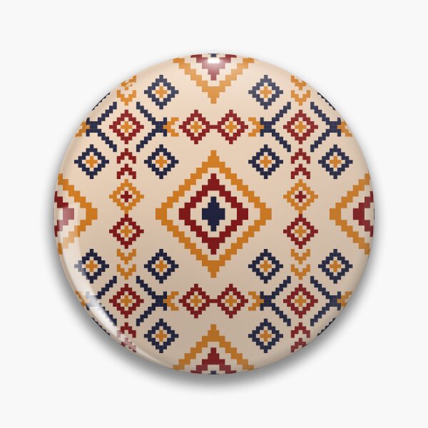Item preview, Pattern seamless pixel art ethnic geometric for fabric designed and sold by Nonnipa.