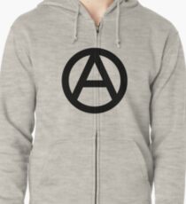 Anarchy Symbol Zipped Hoodie